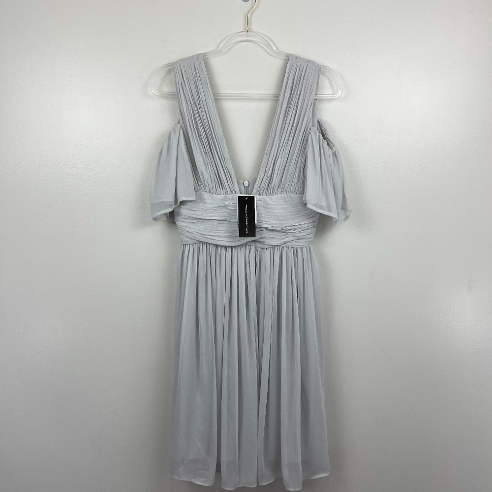 French Connection Gray Cocktail Dress‎ Sz 4 NWT
